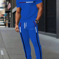 Men's Stylish Paris Athletic Suit - Short Sleeve & Joggers   OAXG CT26 / FR S