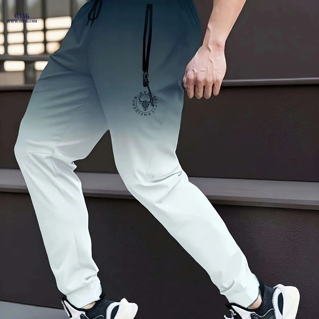 Men's Stylish Sports Running Pants - Casual Fit for Spring/Fall   OAXG 