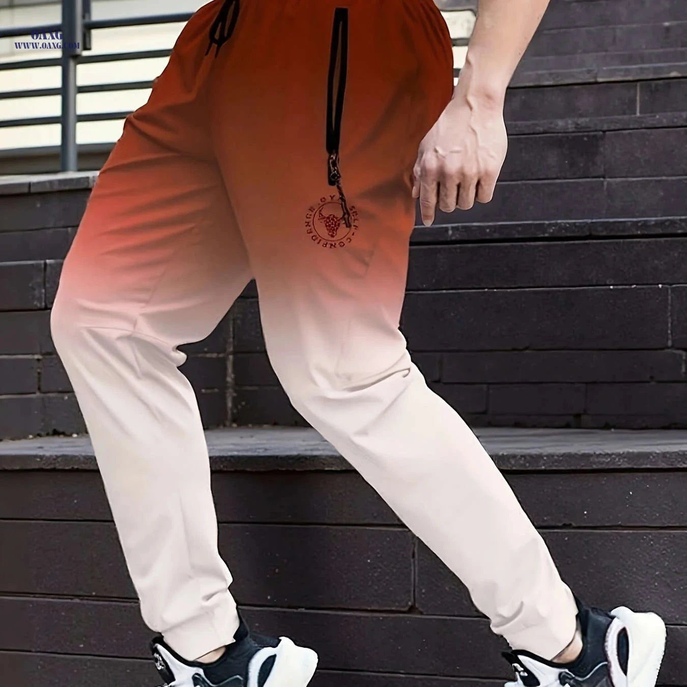 Men's Stylish Sports Running Pants - Casual Fit for Spring/Fall   OAXG 