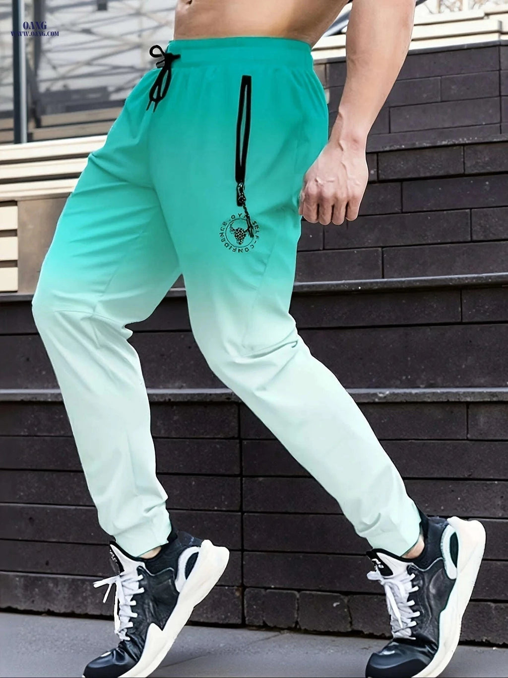 Men's Stylish Sports Running Pants - Casual Fit for Spring/Fall   OAXG 