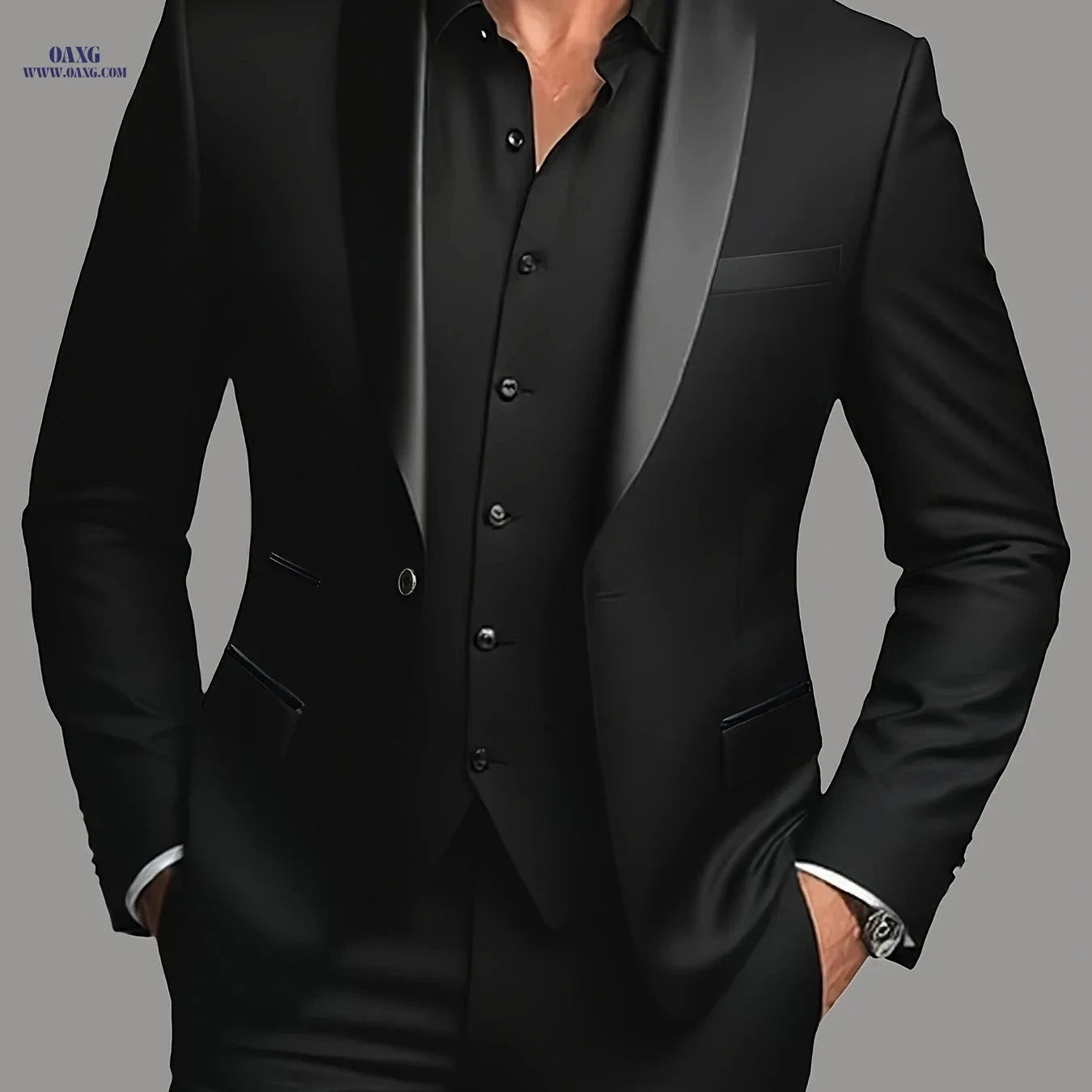 Men's Suit Set - 2pc Blazer and Trousers for Business Events   OAXG 