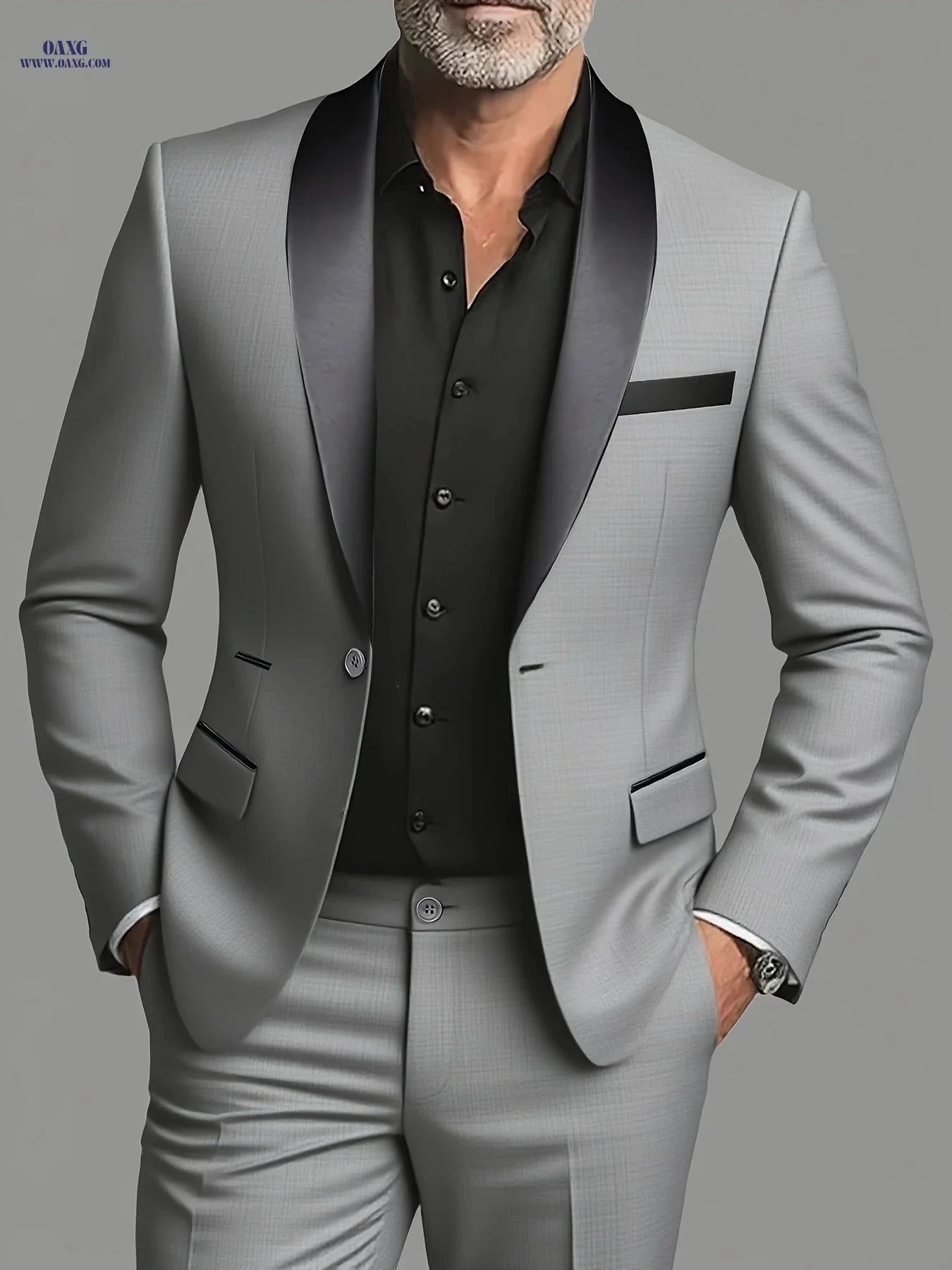 Men's Suit Set - 2pc Blazer and Trousers for Business Events   OAXG 