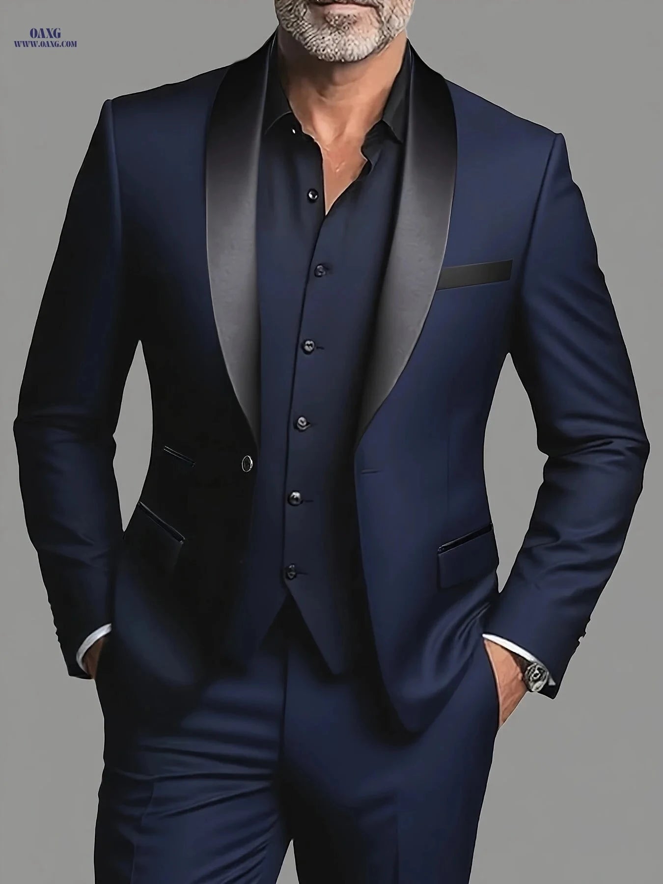 Men's Suit Set - 2pc Blazer and Trousers for Business Events   OAXG 