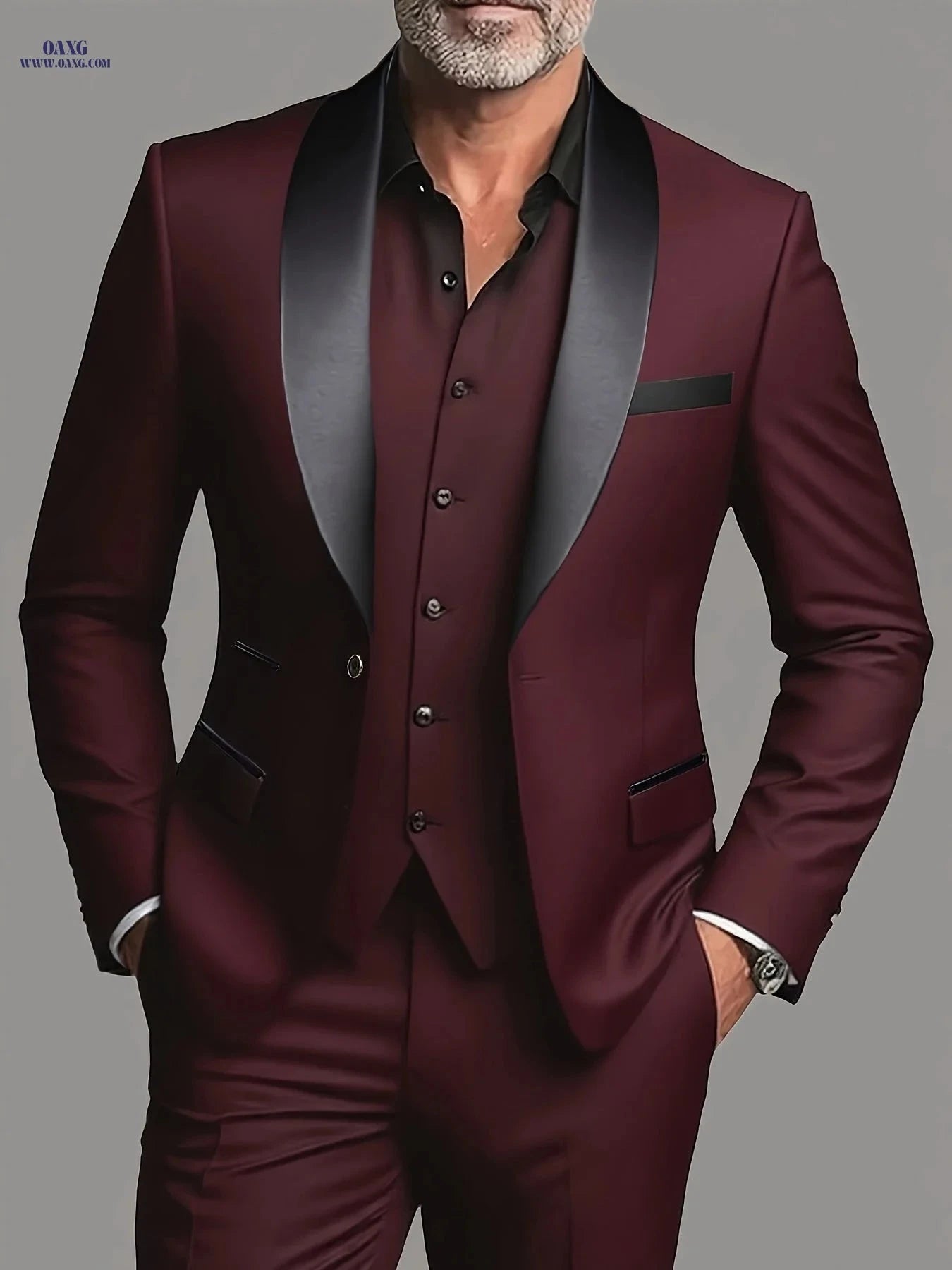 Men's Suit Set - 2pc Blazer and Trousers for Business Events   OAXG 