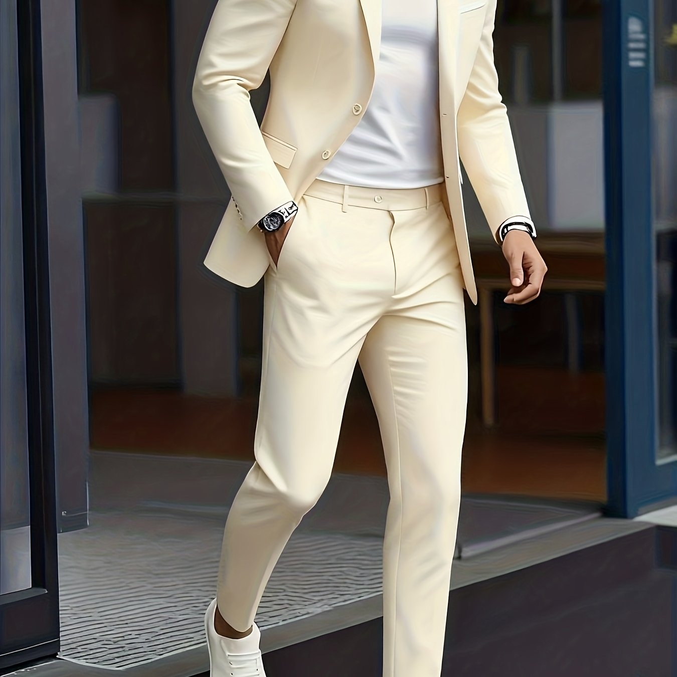 Men's Suit Set 2pcs - Fashion Jacket and Trousers for Weddings   OAXG 