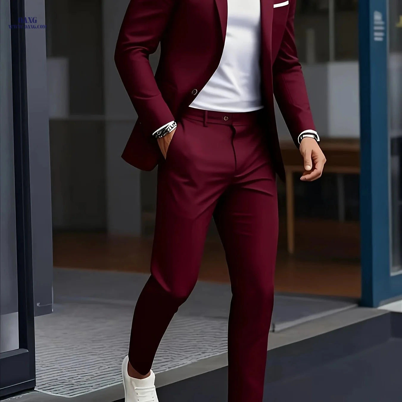 Men's Suit Set 2pcs - Fashion Jacket and Trousers for Weddings   OAXG 
