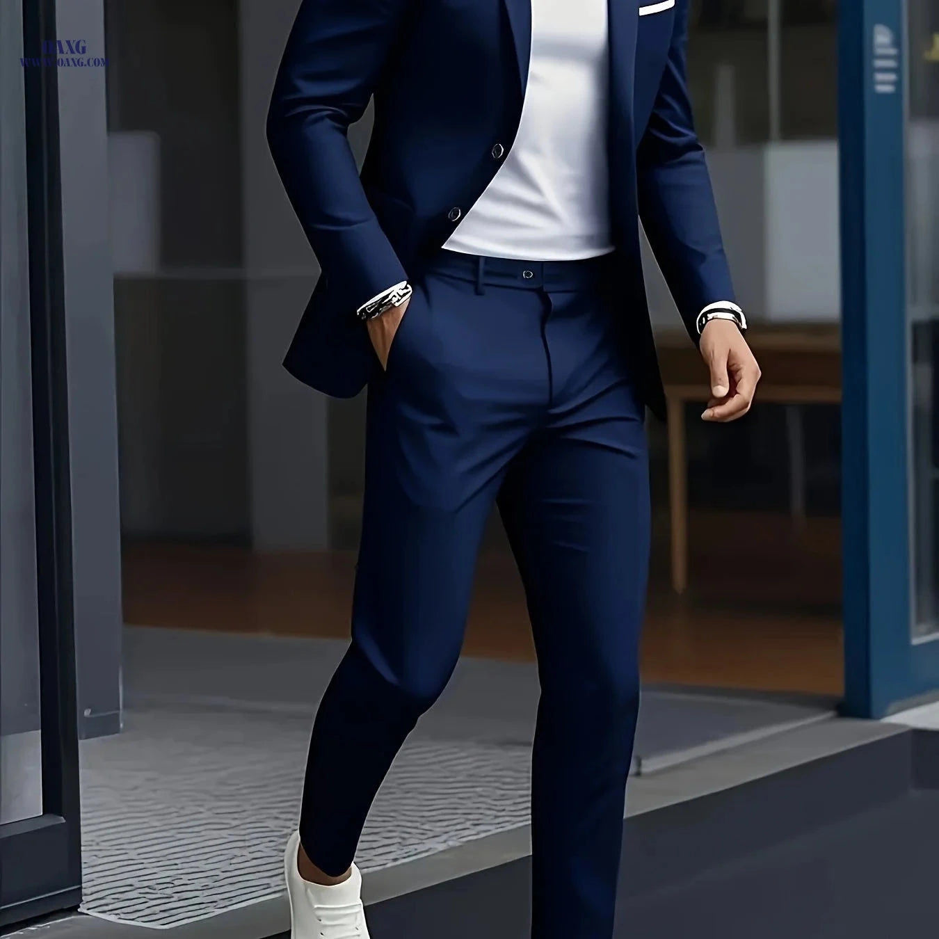 Men's Suit Set 2pcs - Fashion Jacket and Trousers for Weddings   OAXG 