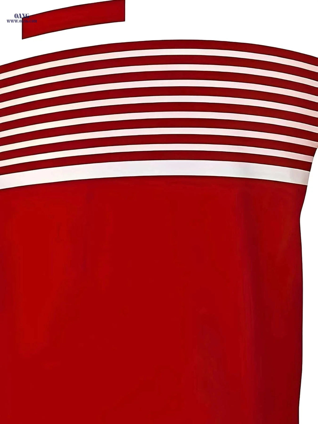 Men's Summer 3D Striped T-Shirt - Casual Oversized Short Sleeve   OAXG 【Red】 / S
