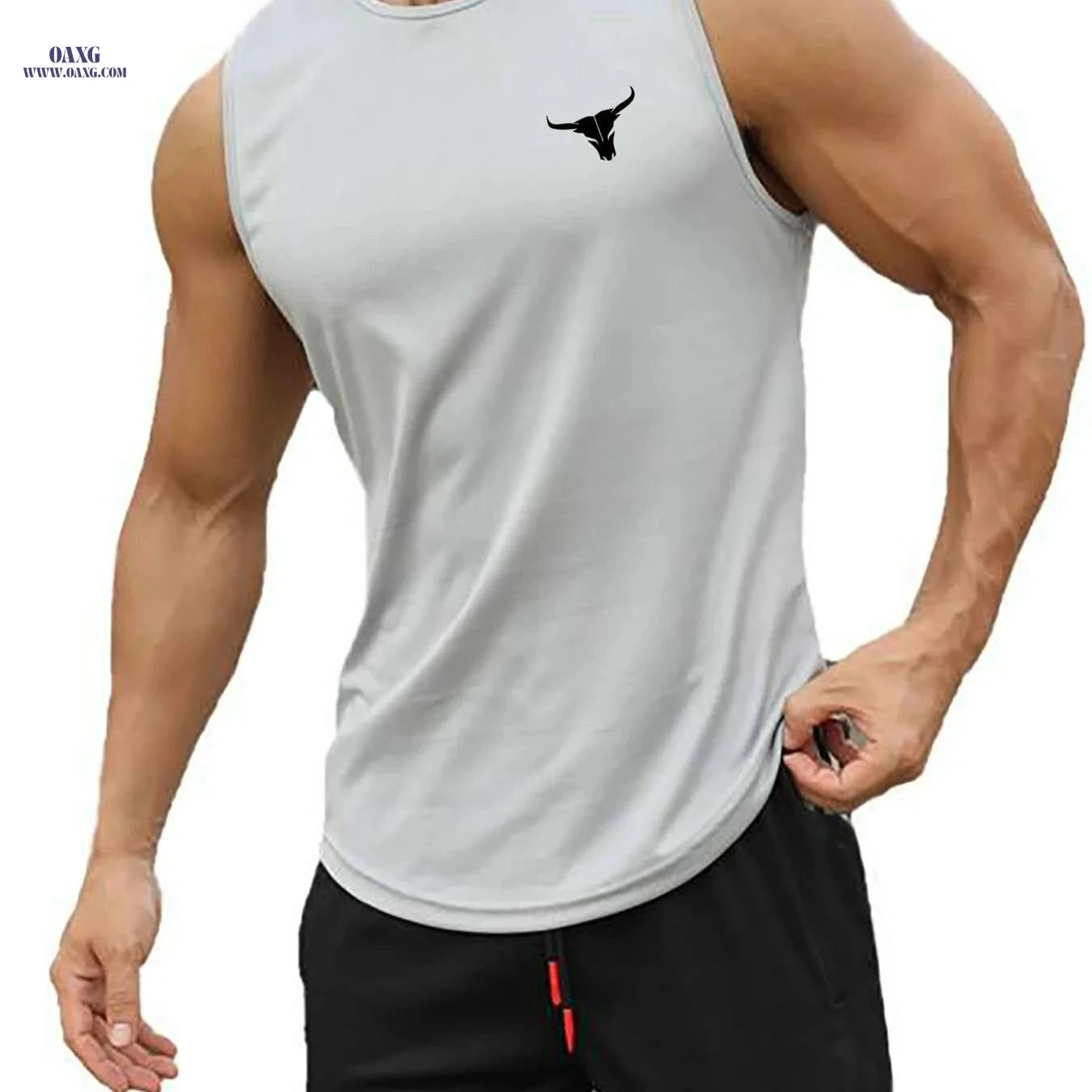 Men's Summer Athletic Tank Top - Breathable, Loose Fit Gym Shirt   OAXG 