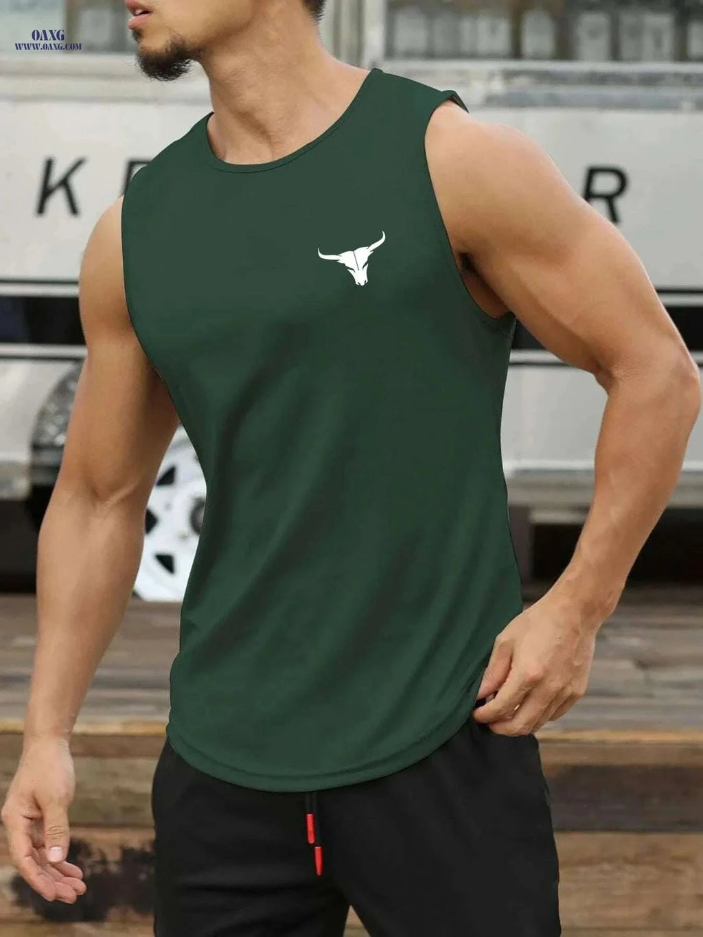 Men's Summer Athletic Tank Top - Breathable, Loose Fit Gym Shirt   OAXG 