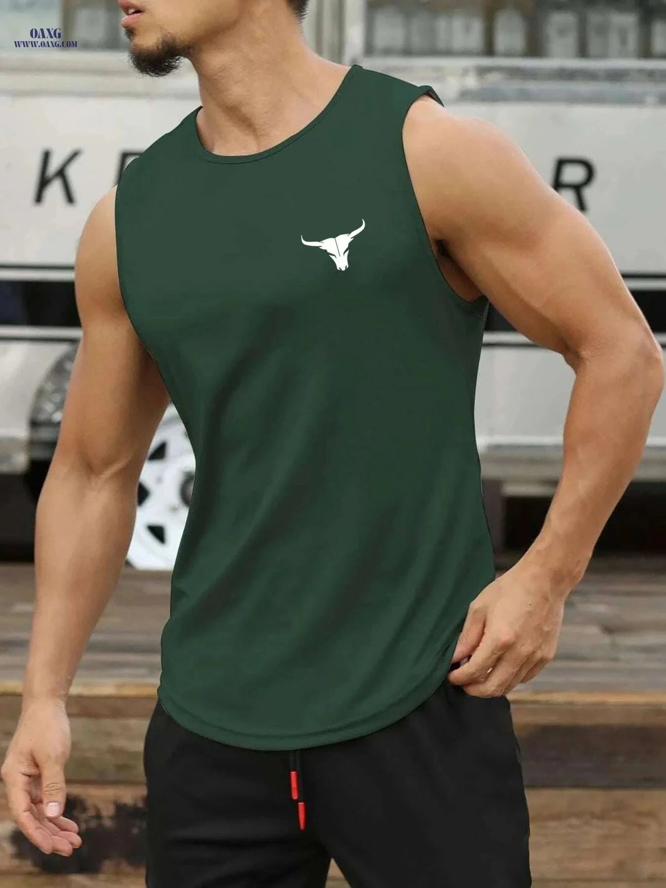 Men's Summer Athletic Tank Top - Breathable, Loose Fit Gym Shirt   OAXG 
