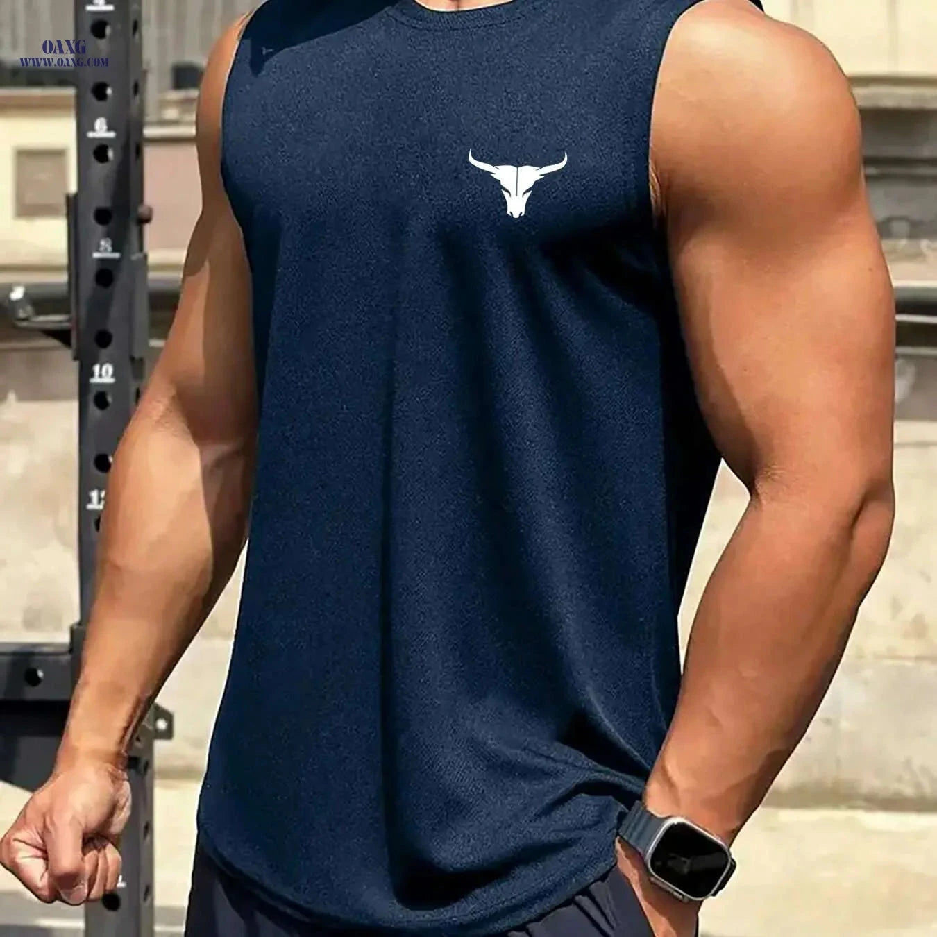 Men's Summer Athletic Tank Top - Breathable, Loose Fit Gym Shirt   OAXG 