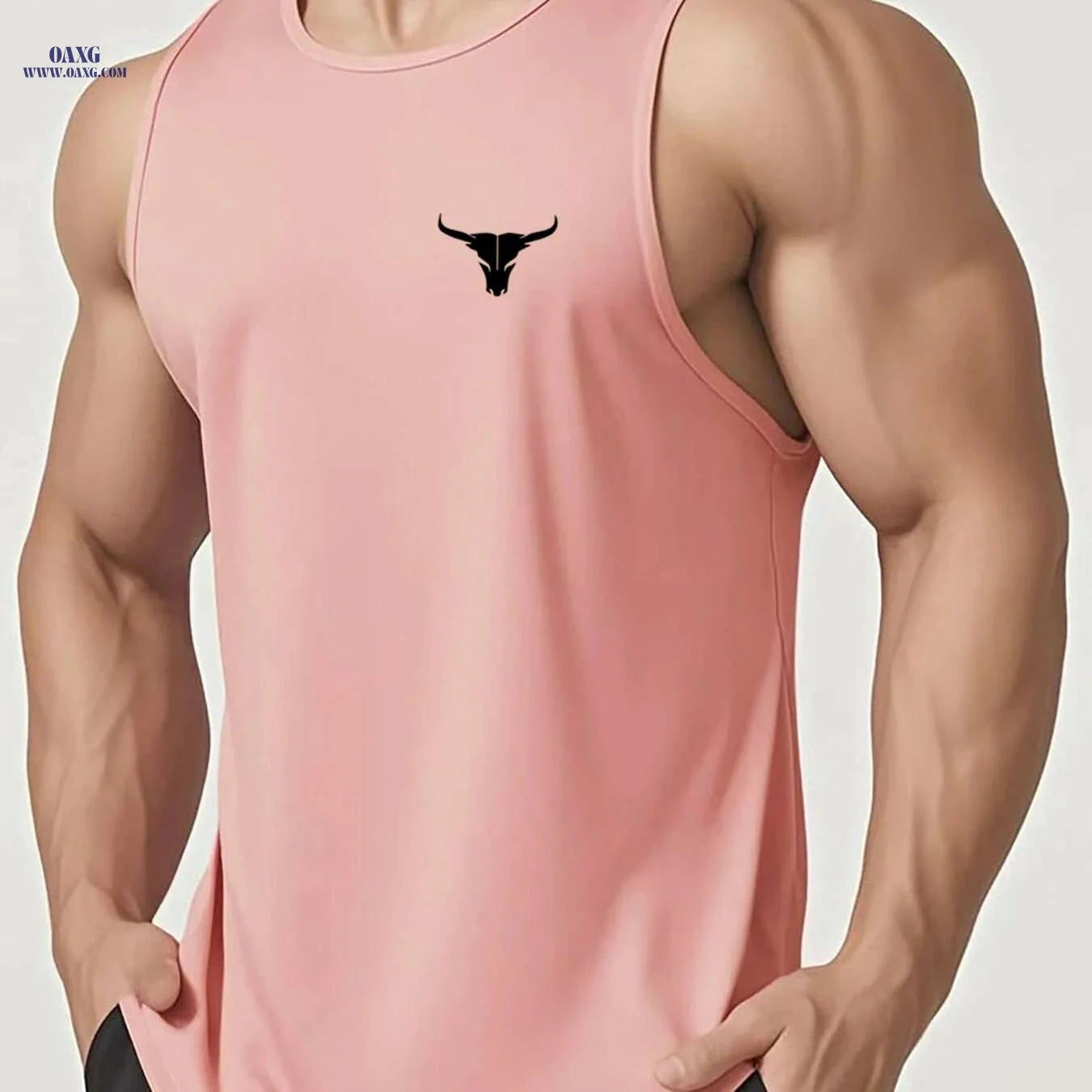 Men's Summer Athletic Tank Top - Breathable, Loose Fit Gym Shirt   OAXG grey / S
