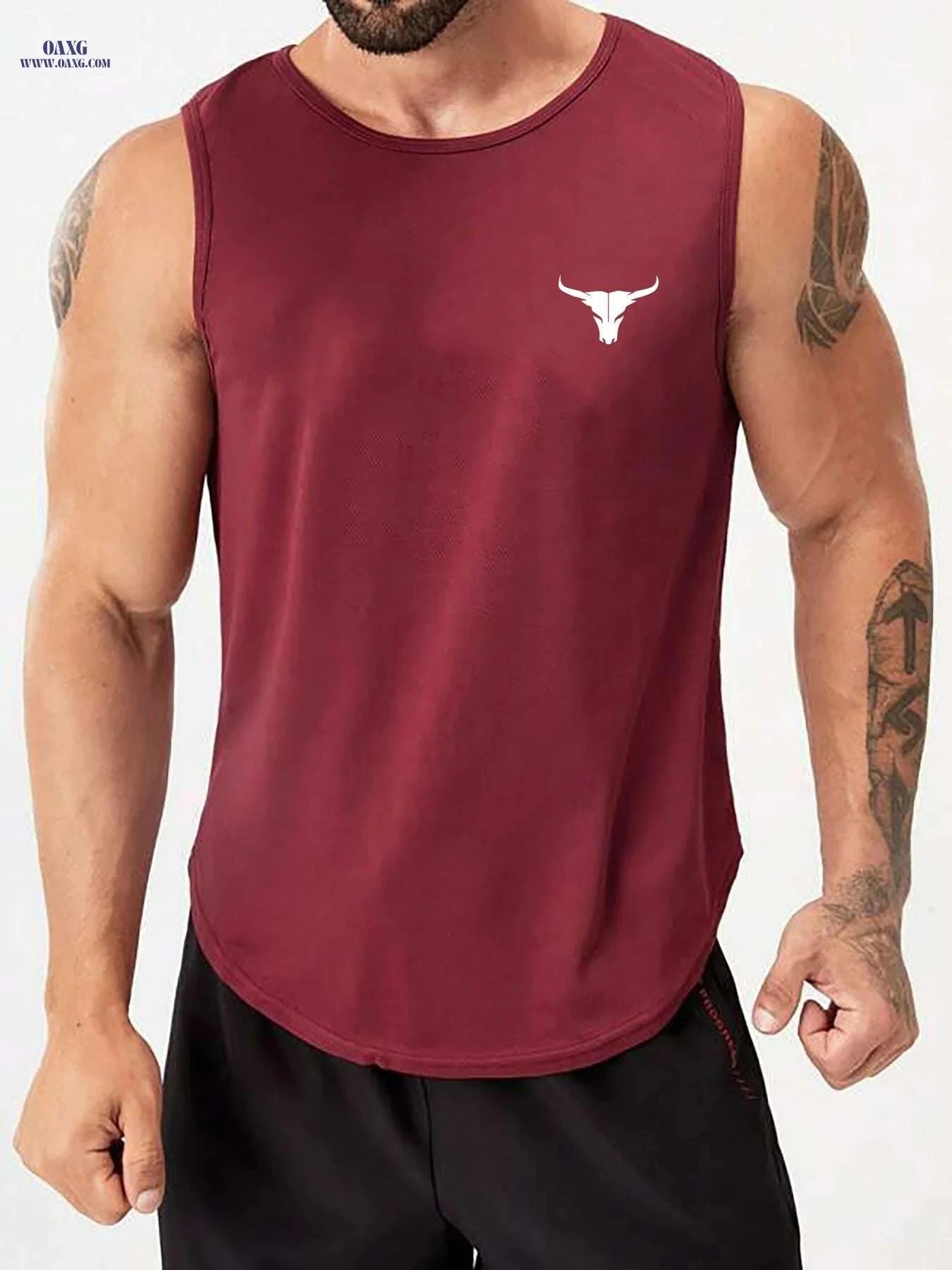 Men's Summer Athletic Tank Top - Breathable, Loose Fit Gym Shirt   OAXG 