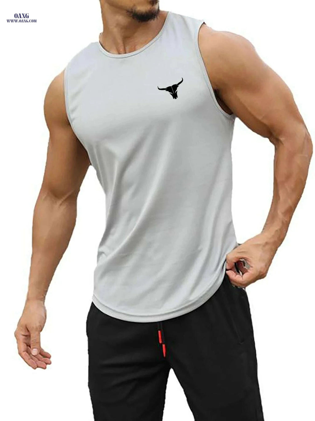 Men's Summer Athletic Tank Top - Breathable, Loose Fit Gym Shirt   OAXG 