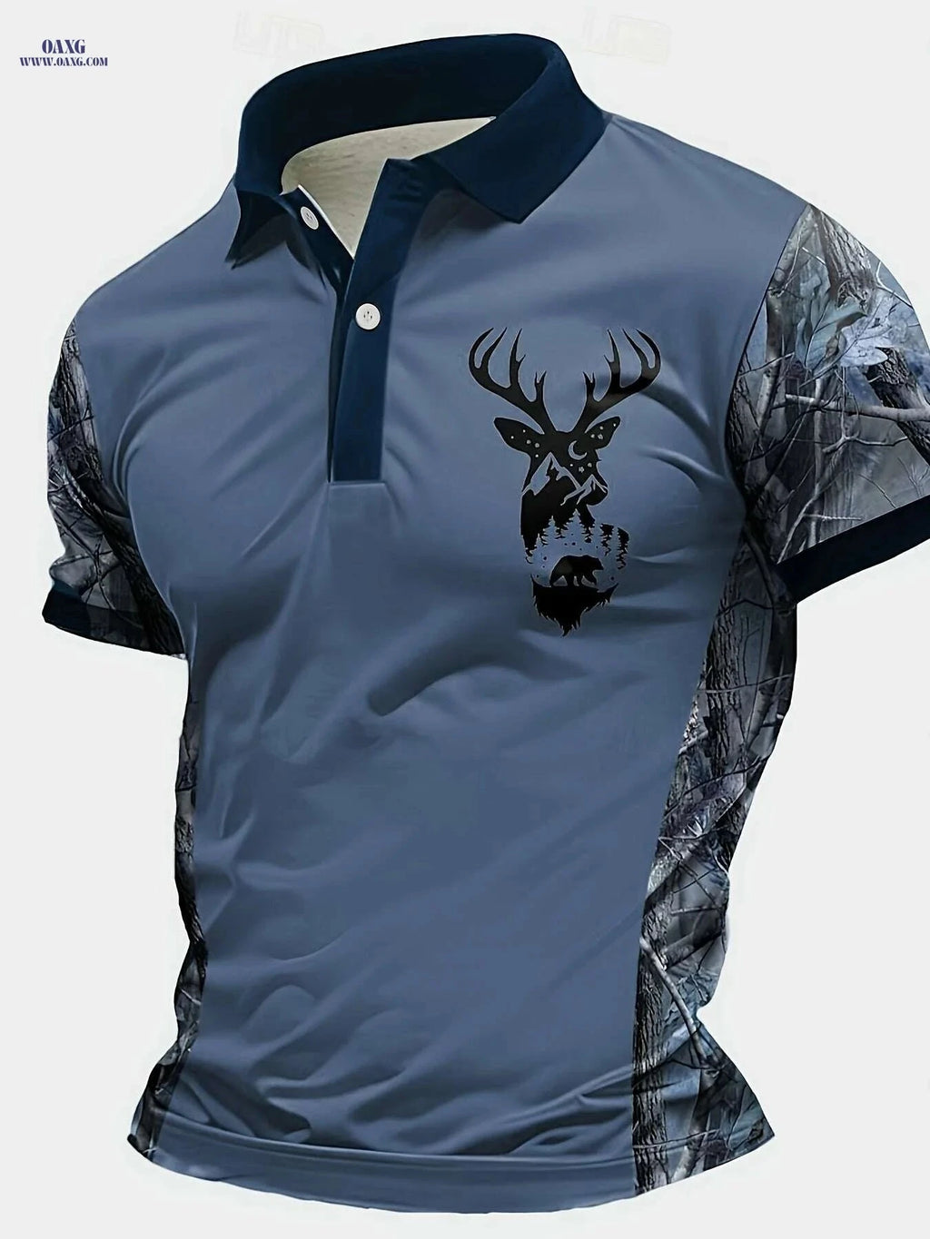 Men's Summer Camo Shirt - Breathable Short Sleeve Casual Top   OAXG 