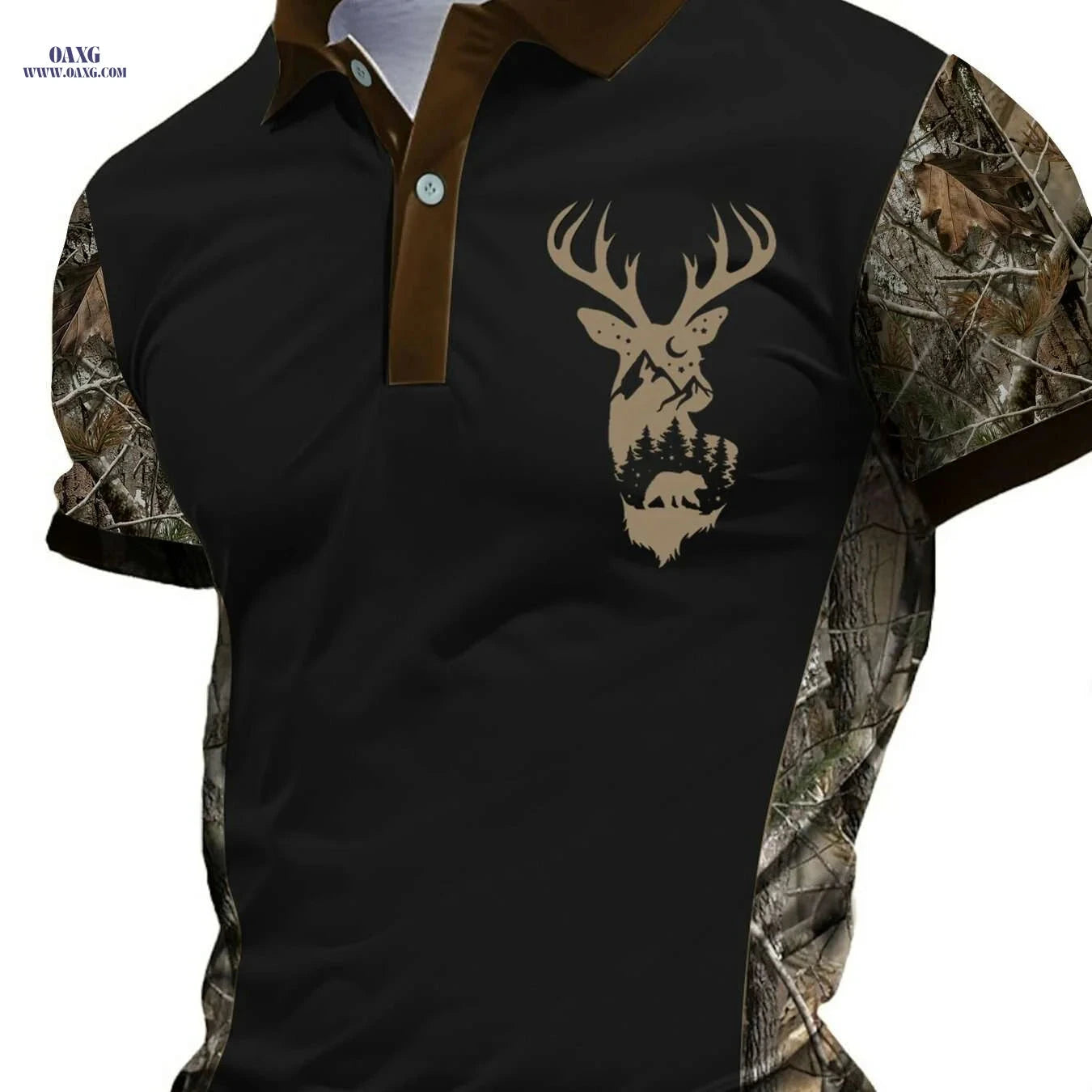 Men's Summer Camo Shirt - Breathable Short Sleeve Casual Top   OAXG 