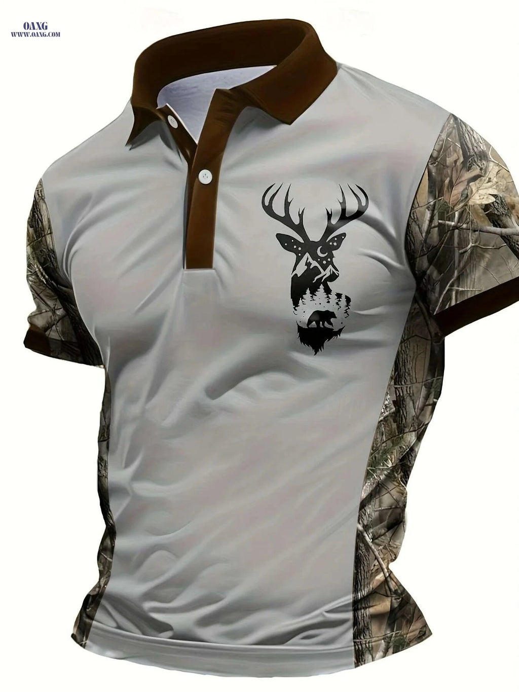 Men's Summer Camo Shirt - Breathable Short Sleeve Casual Top   OAXG 