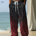 Men's Summer Casual Joggers - Elastic Waist, Soft Polyester Print   OAXG Mixed Color / M