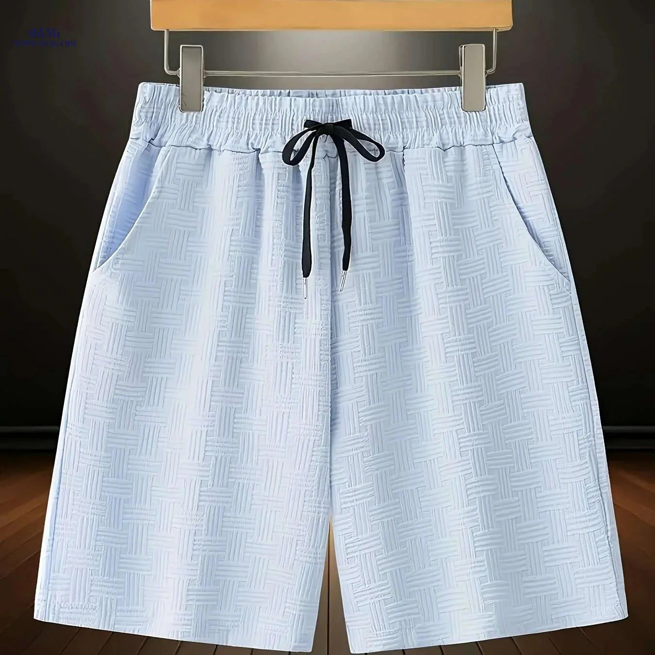 Men's Summer Casual Shorts - Breathable Lightweight & Adjustable Waist   OAXG White / S