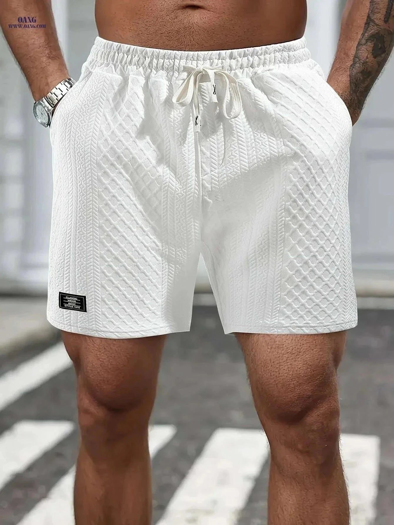 Men's Summer Casual Shorts - Elastic, Breathable with Pockets   OAXG Khaki / S