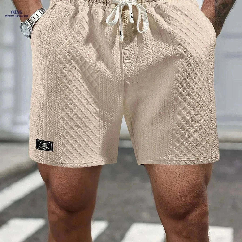 Men's Summer Casual Shorts - Elastic, Breathable with Pockets   OAXG Khaki / S