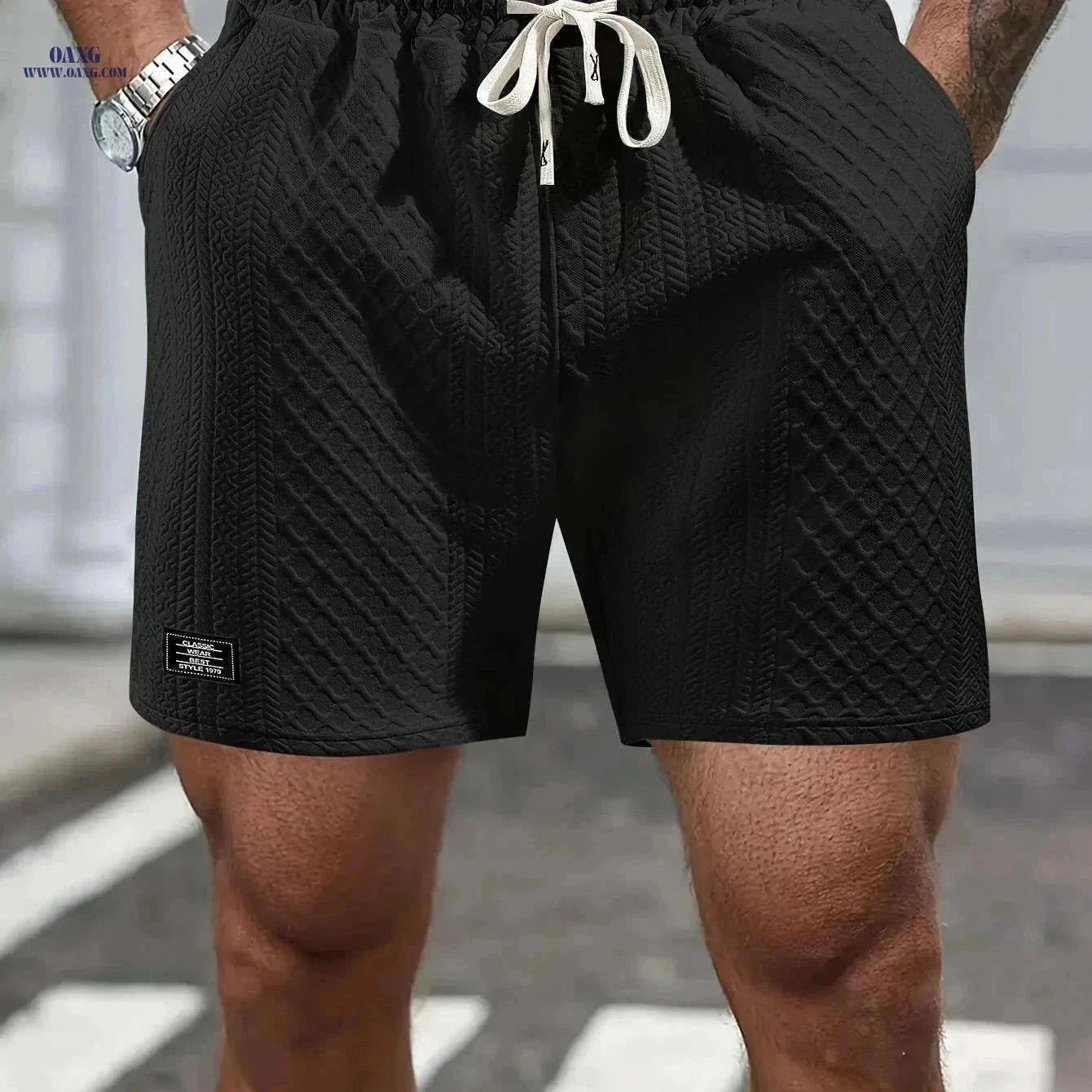 Men's Summer Casual Shorts - Elastic, Breathable with Pockets   OAXG Khaki / S