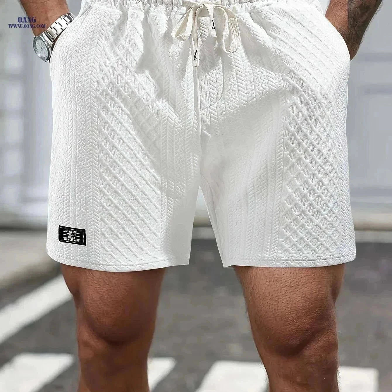 Men's Summer Casual Shorts - Elastic, Breathable with Pockets   OAXG Khaki / S