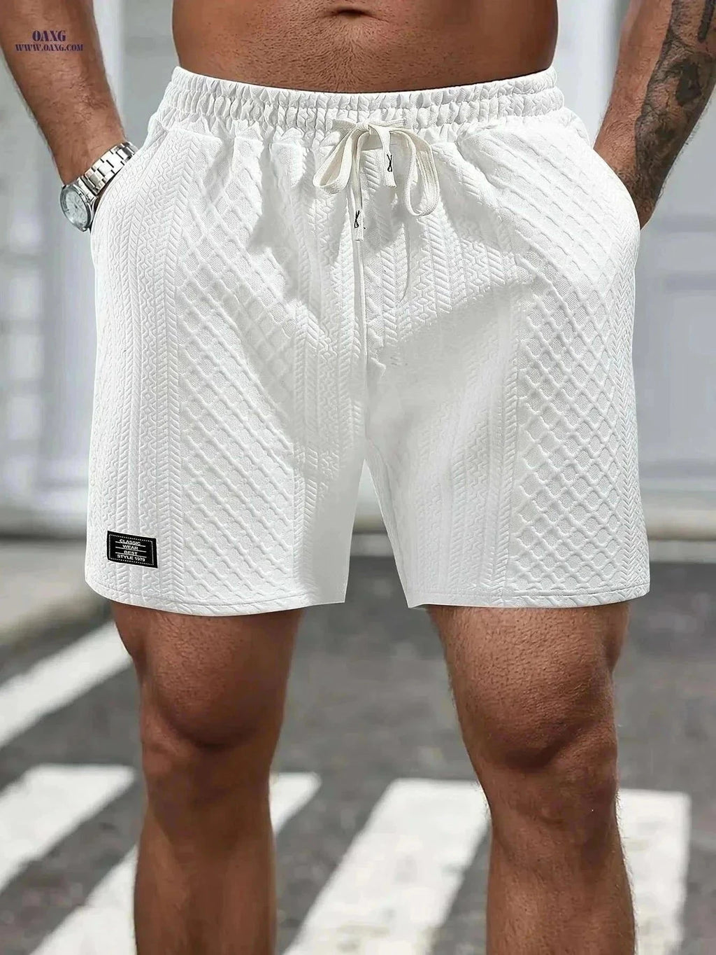Men's Summer Casual Shorts - Elastic, Breathable with Pockets   OAXG Khaki / S