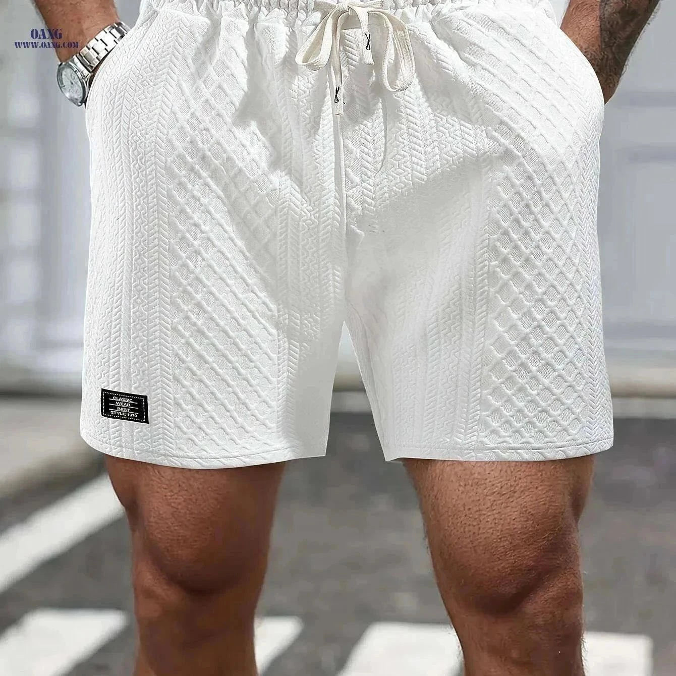 Men's Summer Casual Shorts - Elastic, Breathable with Pockets   OAXG Khaki / S