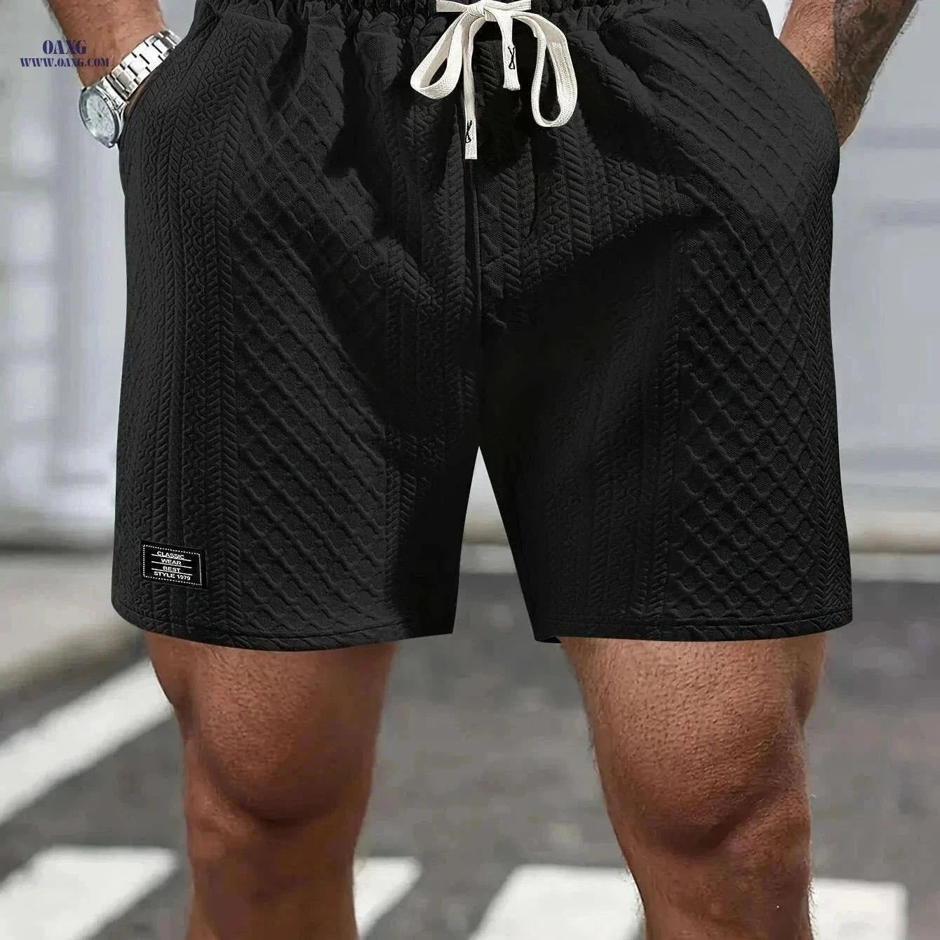 Men's Summer Casual Shorts - Elastic, Breathable with Pockets   OAXG Khaki / S