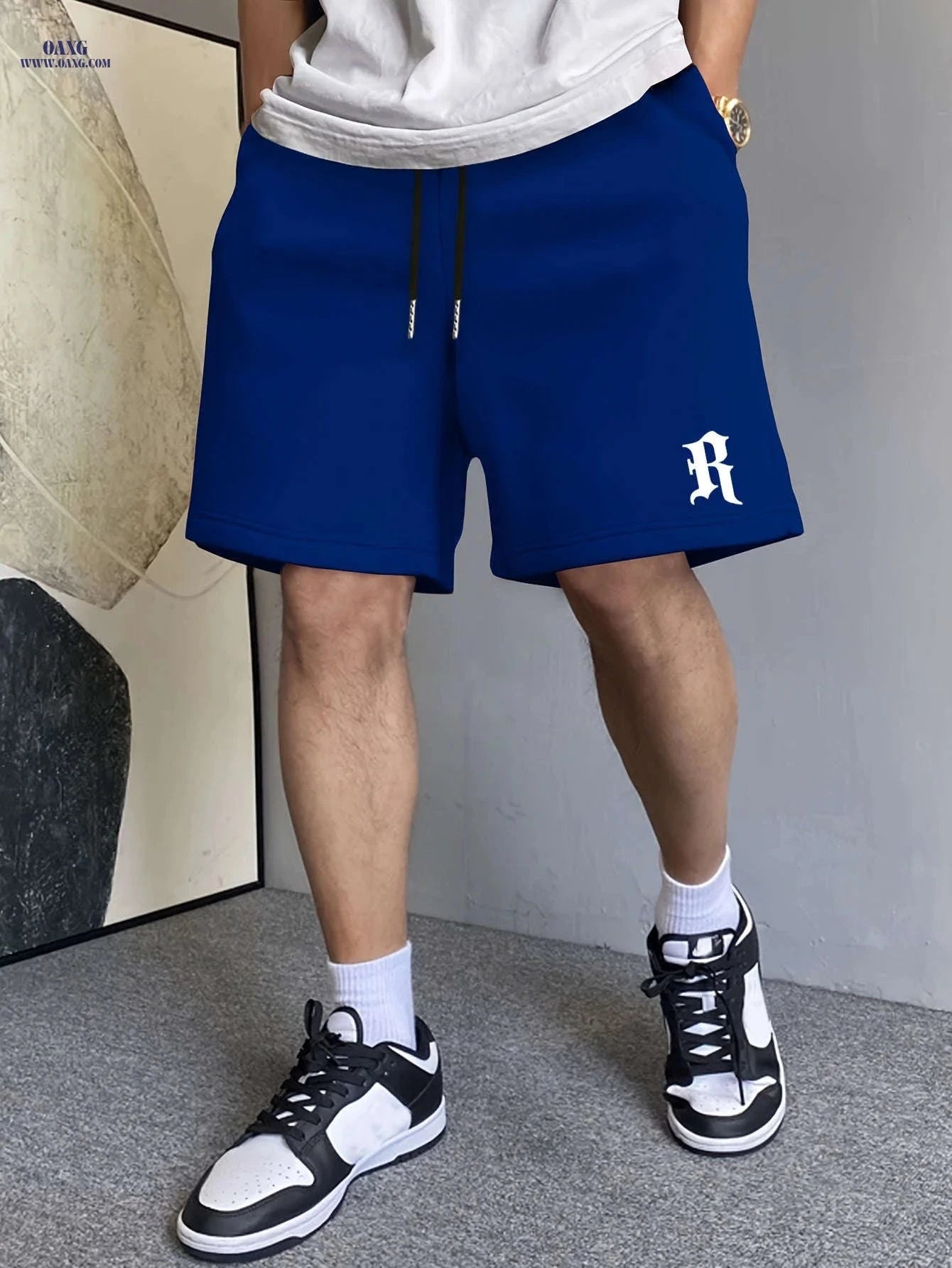 Men’s Summer Casual Sports Shorts - Knitted Five-Point Pants   OAXG 