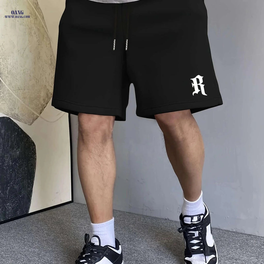 Men’s Summer Casual Sports Shorts - Knitted Five-Point Pants   OAXG Black / FR S