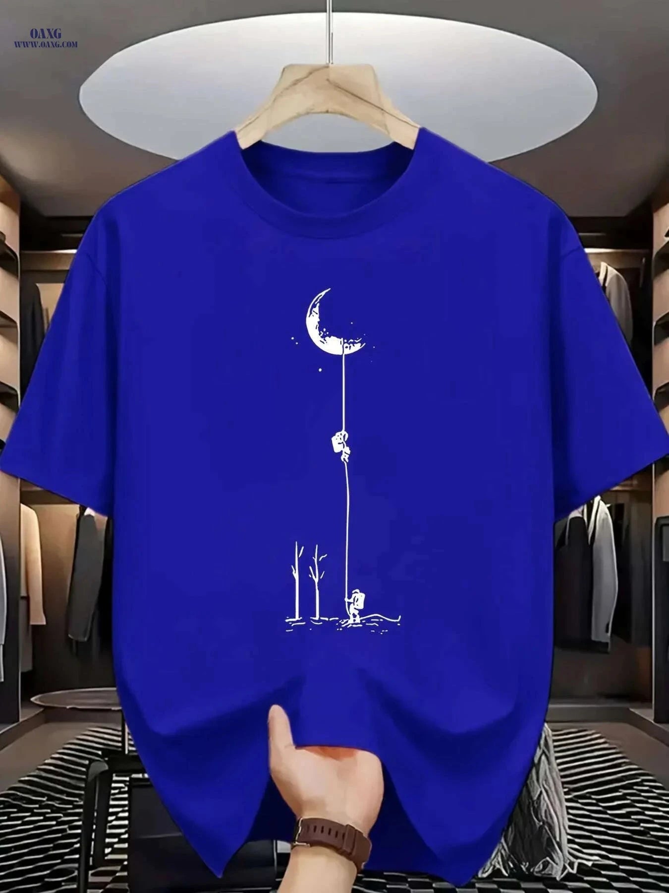 Men's Summer Casual T-Shirt - Breathable Regular Fit Crew Neck   OAXG 