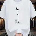 Men's Summer Casual T-Shirt - Breathable Regular Fit Crew Neck   OAXG White / S