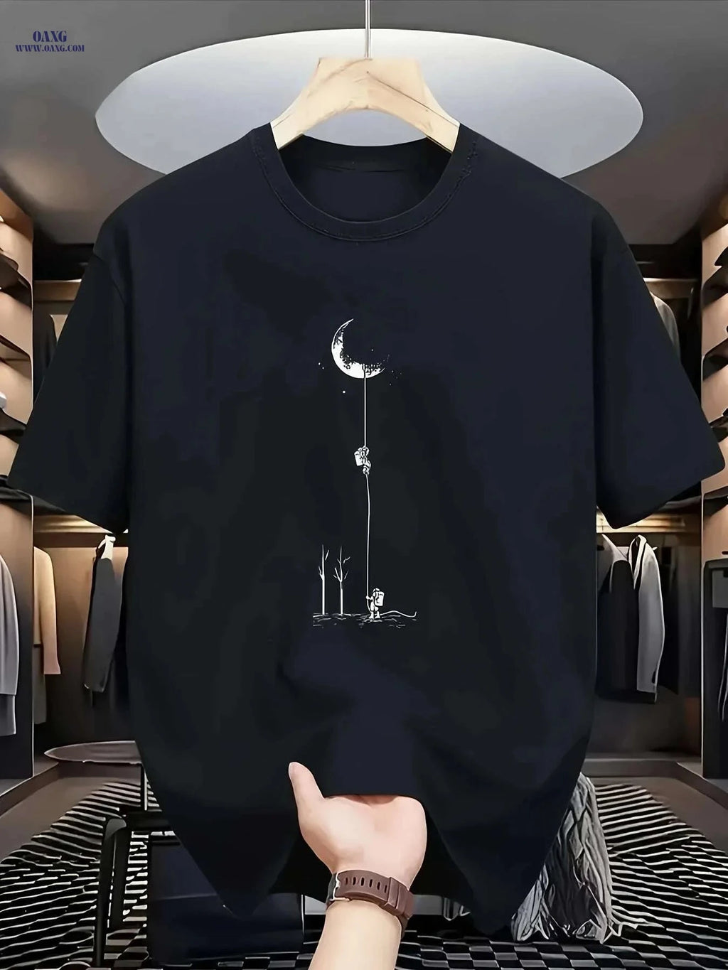 Men's Summer Casual T-Shirt - Breathable Regular Fit Crew Neck   OAXG White / S