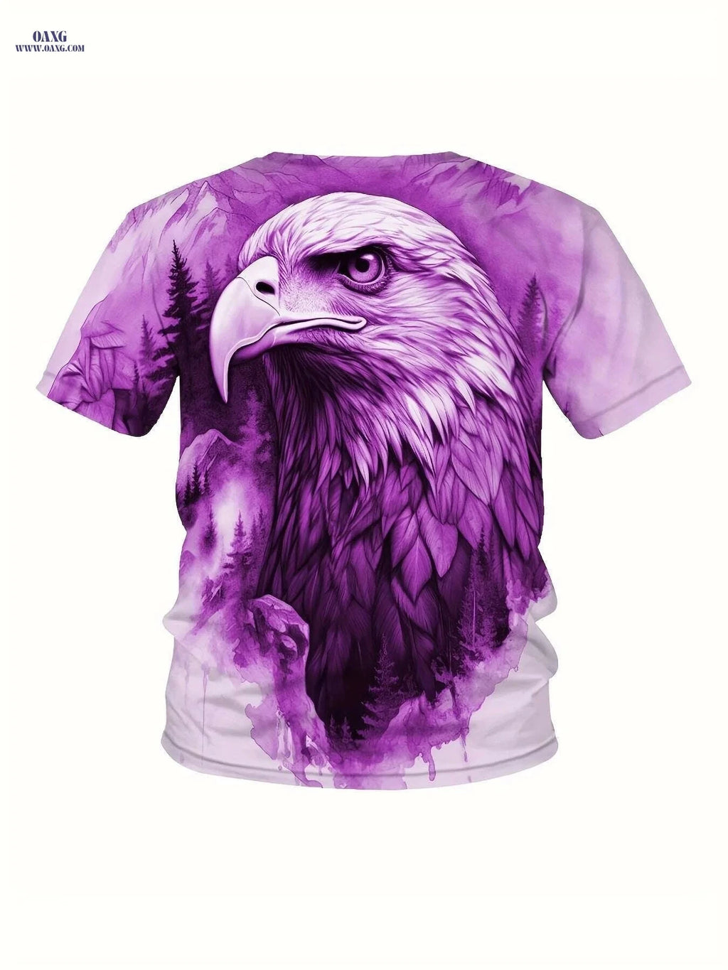 Men's Summer Eagle Sketch T-Shirt - Chic Crew Neck Style   OAXG Mixed Color / S