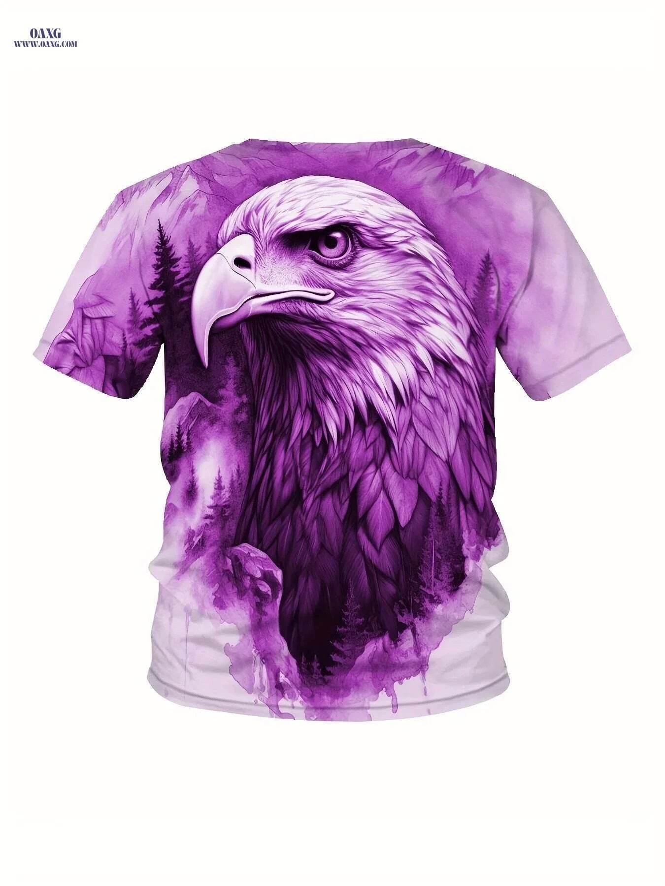 Men's Summer Eagle Sketch T-Shirt - Chic Crew Neck Style   OAXG Mixed Color / S
