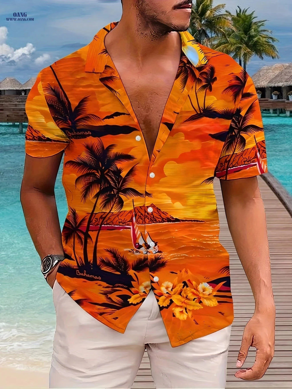 Men's Summer Floral 3D Print Shirt - Trendy & Comfortable Casual Wear   OAXG 