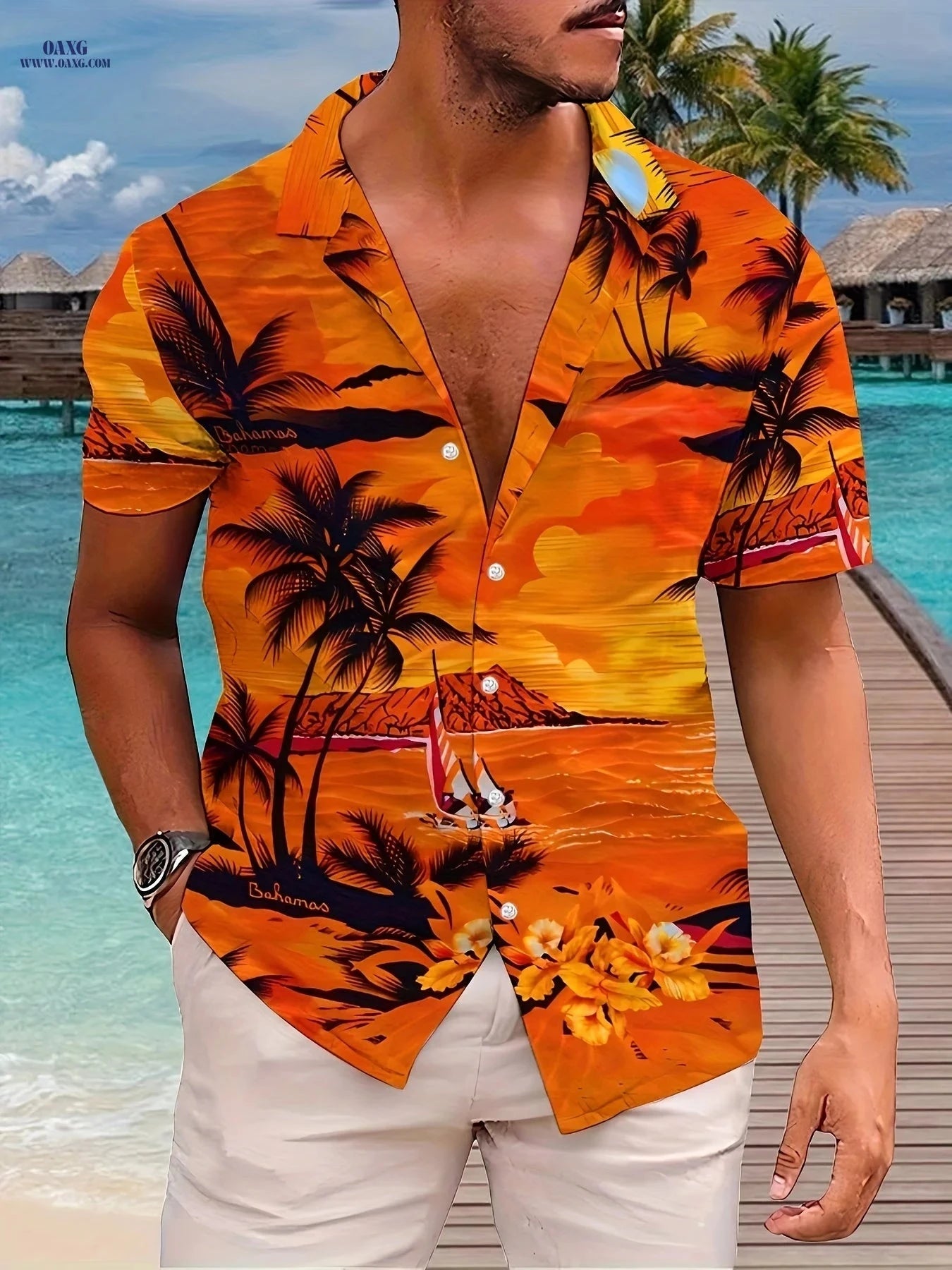 Men's Summer Floral 3D Print Shirt - Trendy & Comfortable Casual Wear   OAXG 