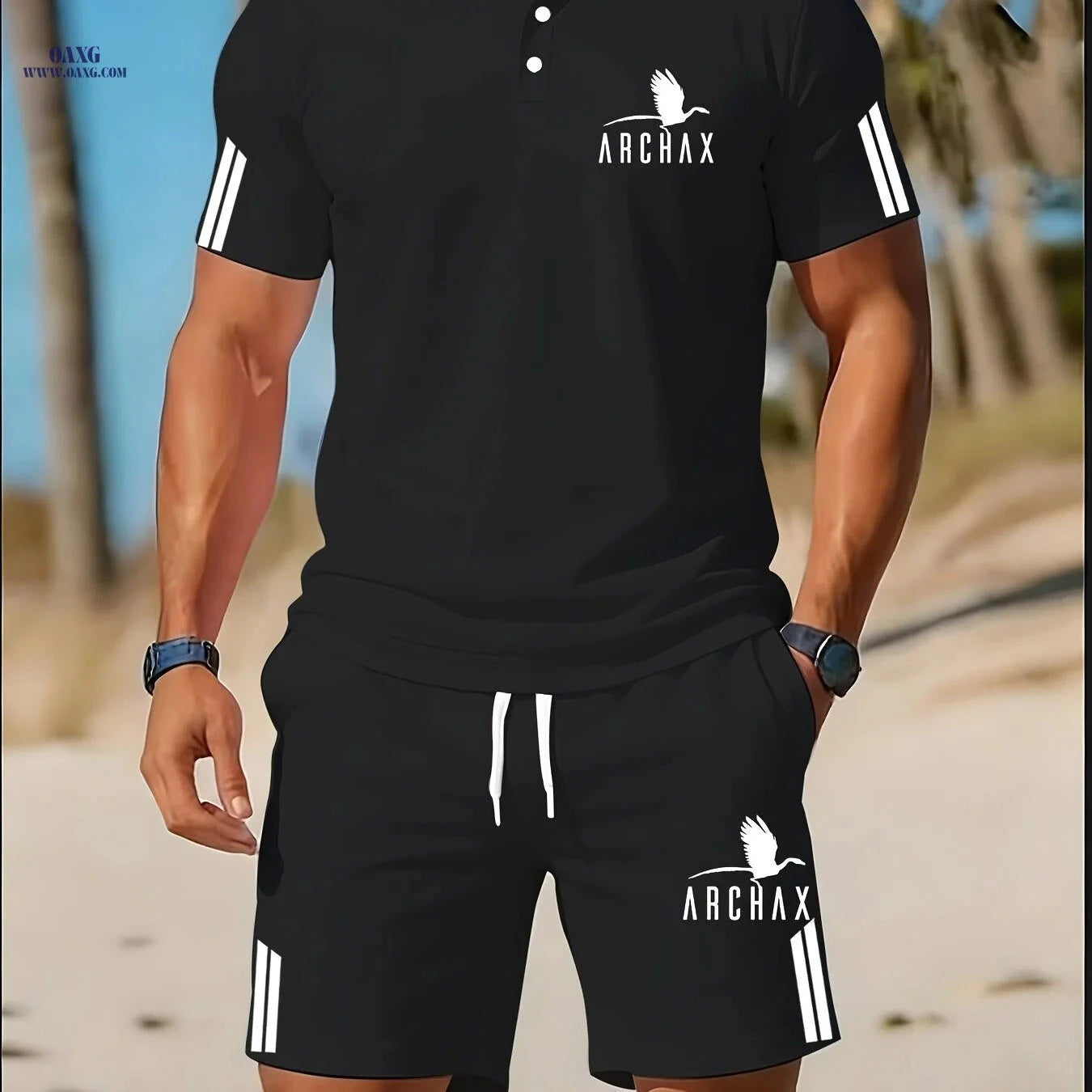 Men's Summer Golf Set - Breathable Quick-Dry Casual Wear   OAXG 