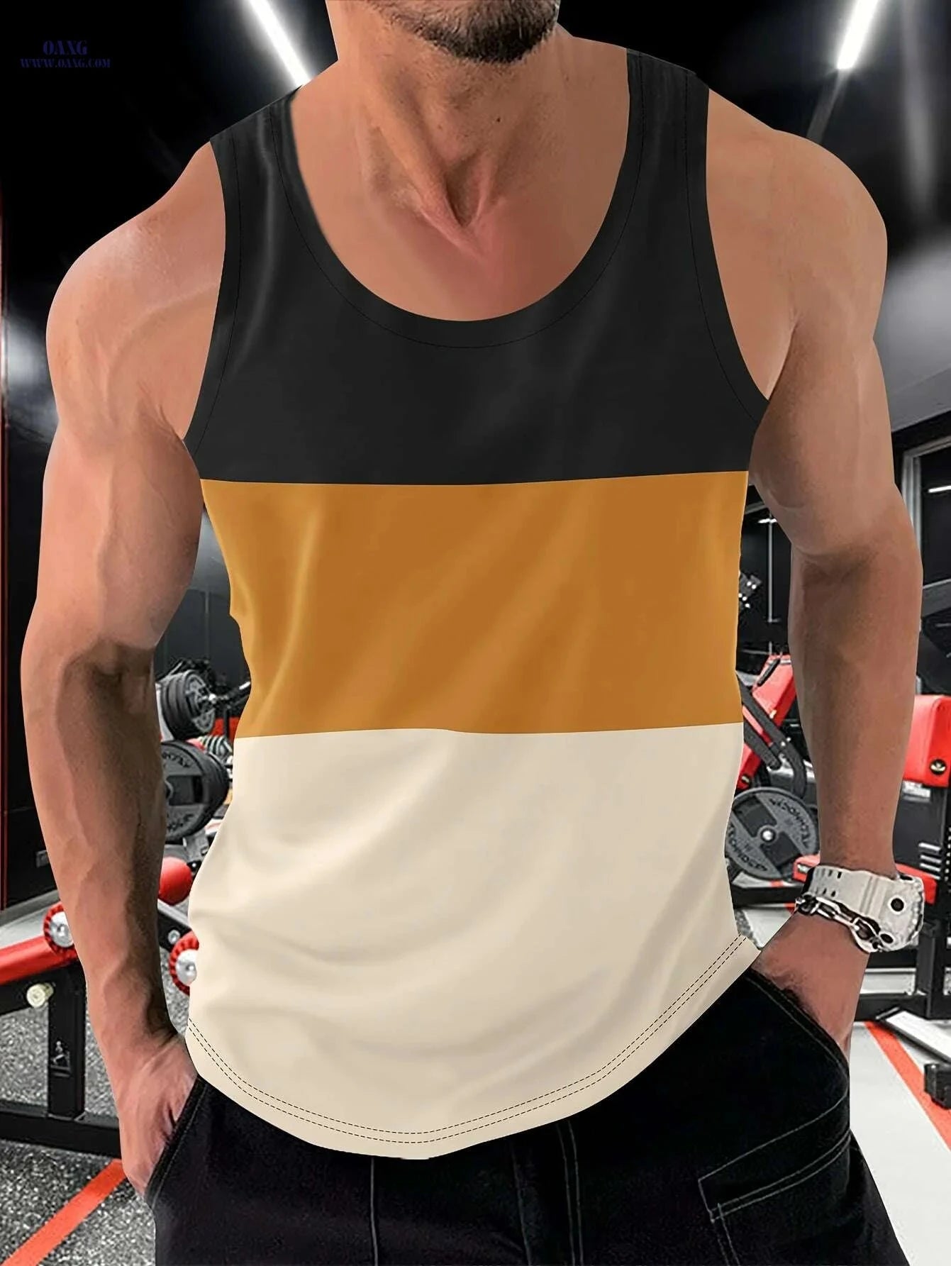 Men's Summer Gym Tank Top - Breathable Quick-Dry Workout Shirt   OAXG 