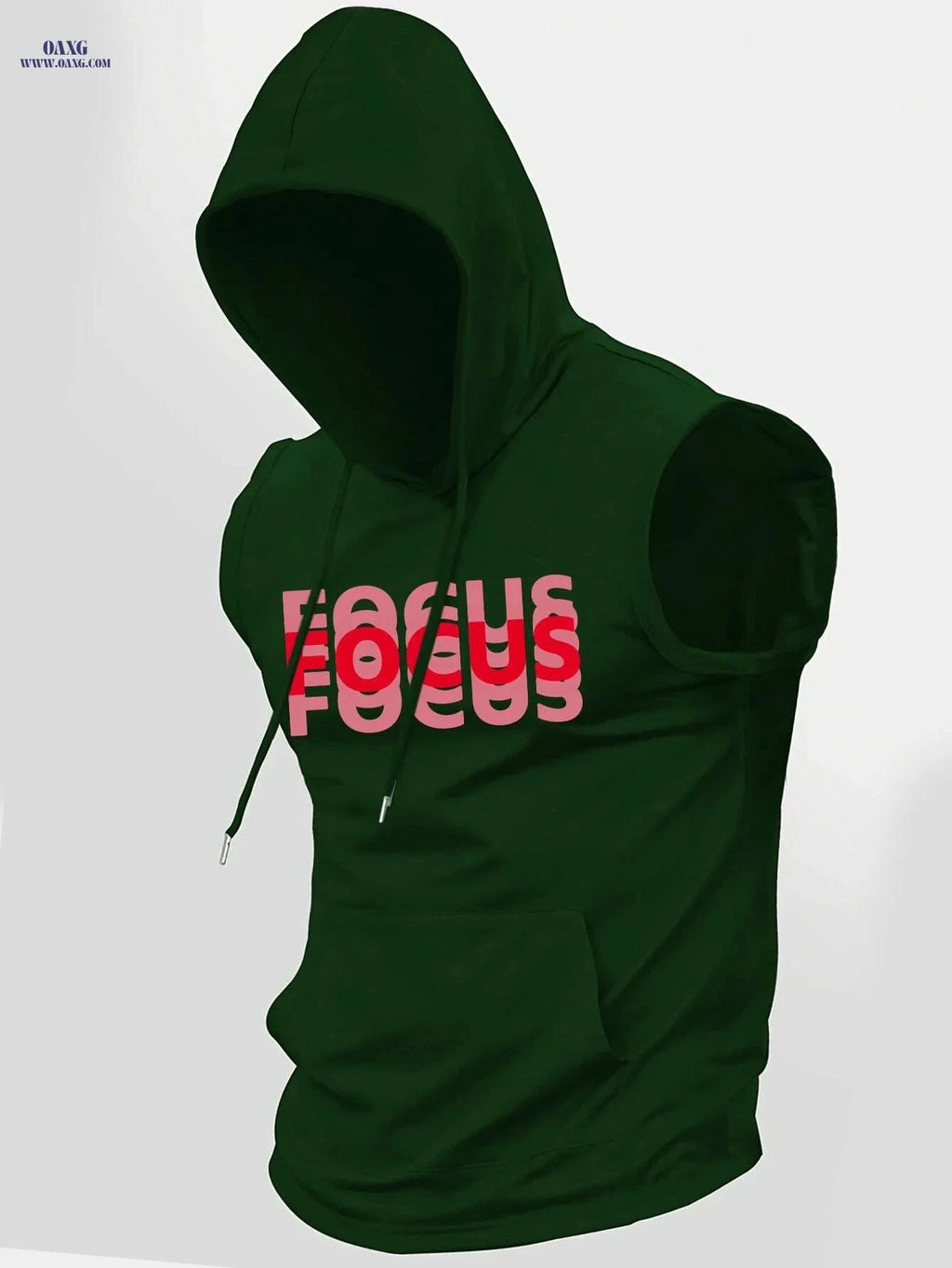 Men's Summer Hooded Tank Top - Casual Knit Athletic Vest   OAXG 