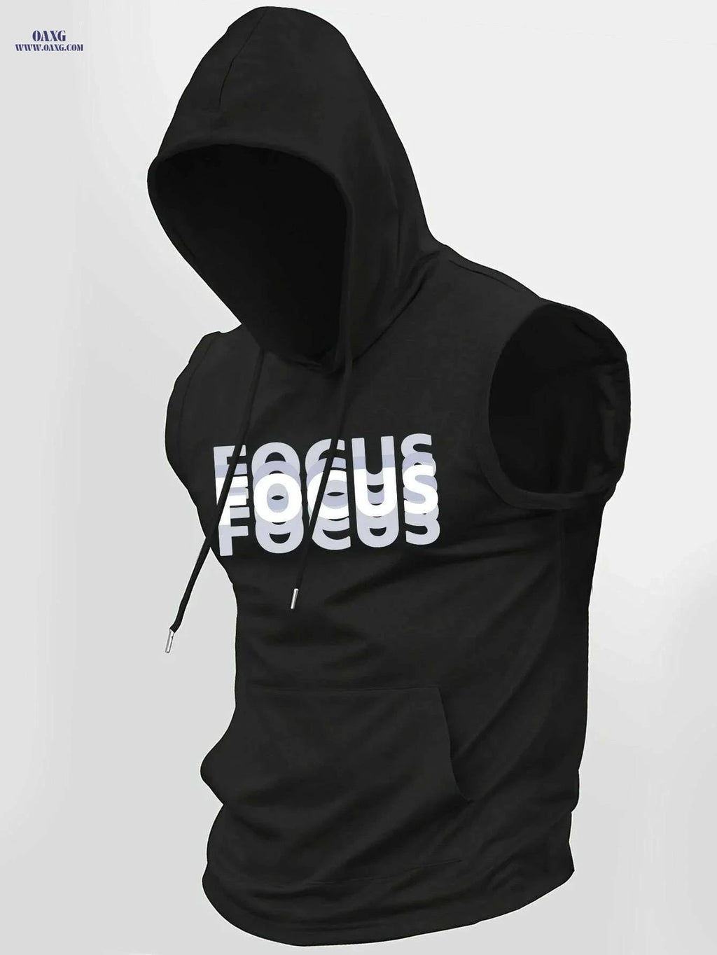 Men's Summer Hooded Tank Top - Casual Knit Athletic Vest   OAXG 