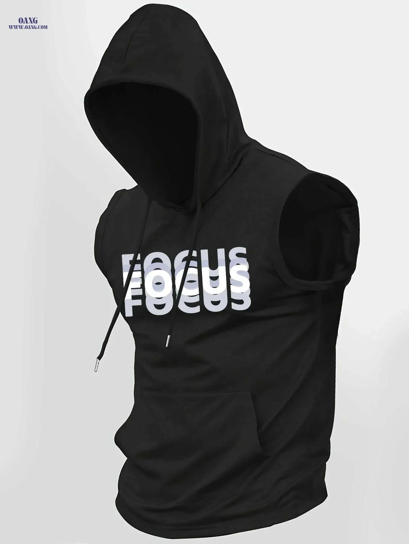 Men's Summer Hooded Tank Top - Casual Knit Athletic Vest   OAXG 