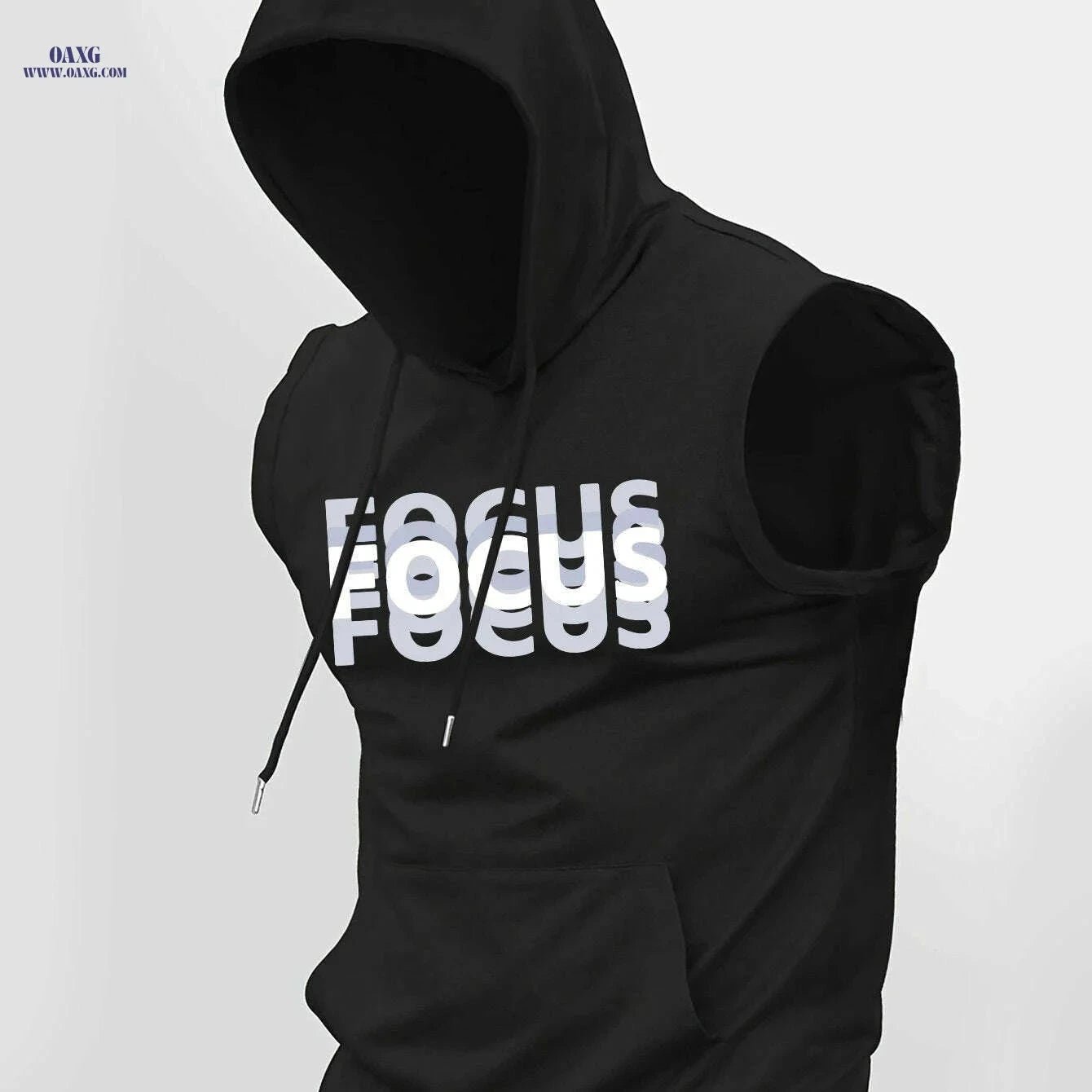 Men's Summer Hooded Tank Top - Casual Knit Athletic Vest   OAXG 