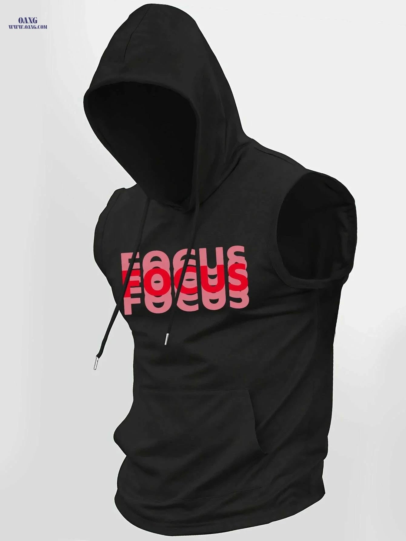 Men's Summer Hooded Tank Top - Casual Knit Athletic Vest   OAXG 