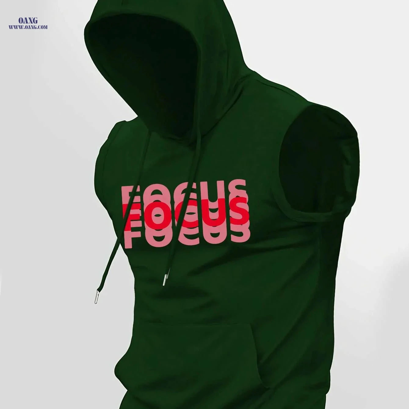 Men's Summer Hooded Tank Top - Casual Knit Athletic Vest   OAXG Light Blue / S