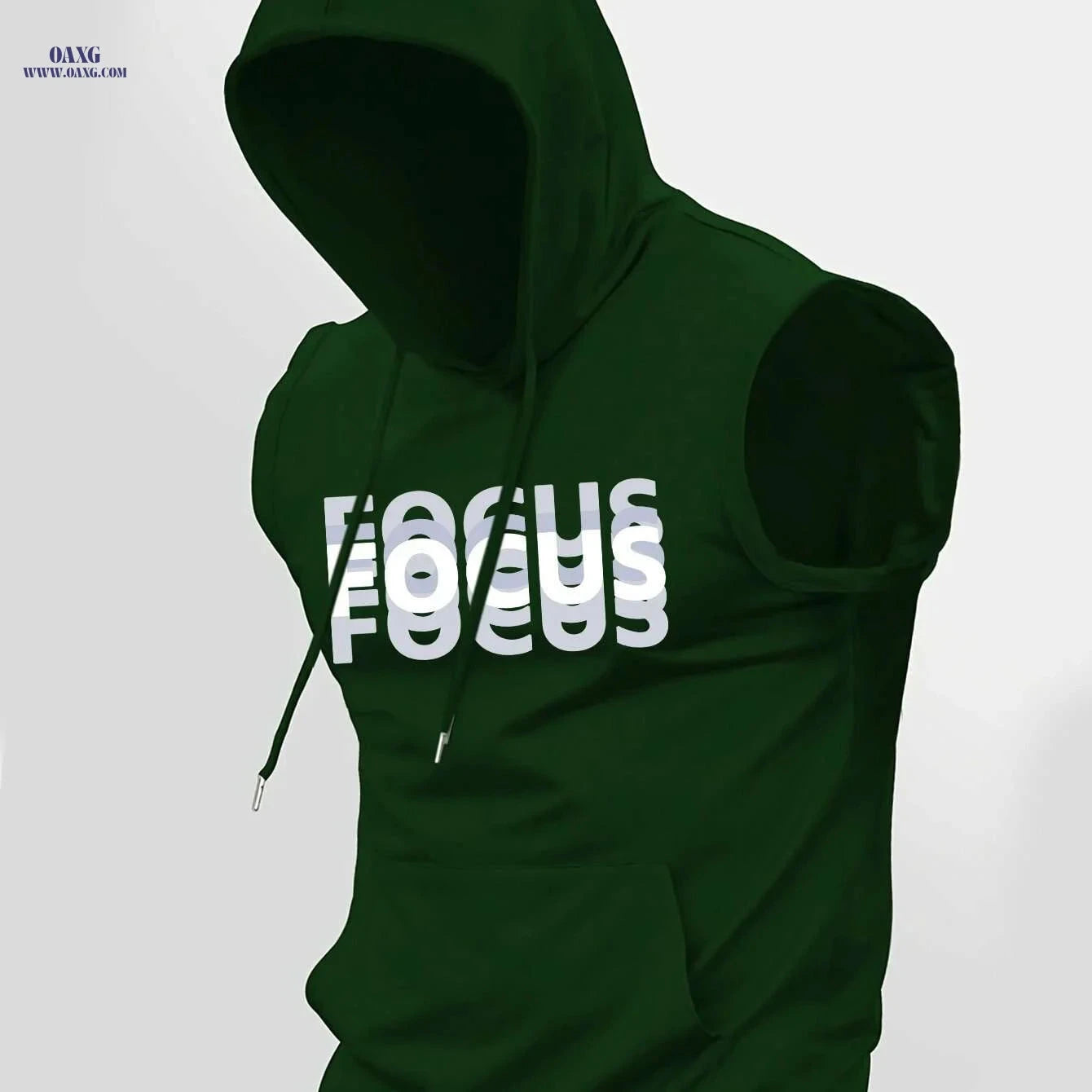 Men's Summer Hooded Tank Top - Casual Knit Athletic Vest   OAXG Light Blue / S