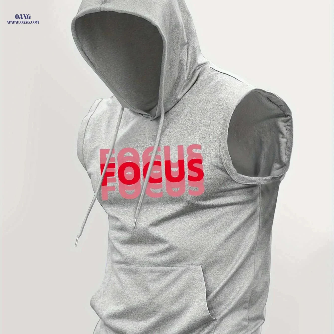 Men's Summer Hooded Tank Top - Casual Knit Athletic Vest   OAXG 